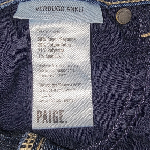 PAIGE Blue Skinny Jeans with Modern Denim Finish - Picture 10 of 12